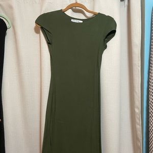 Velvet torch olive dress